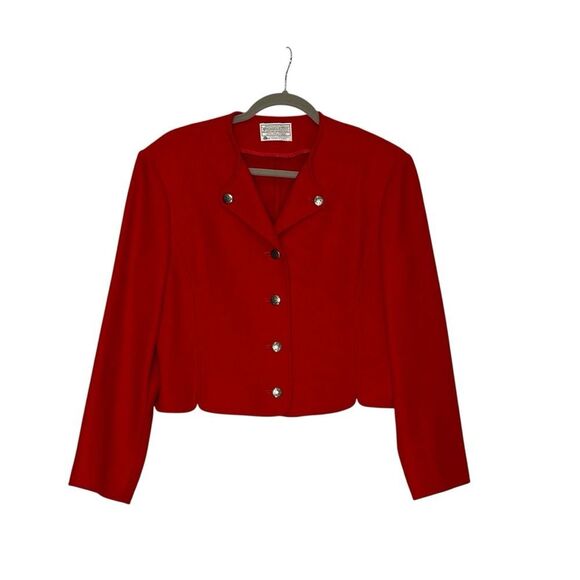 Pendleton Vintage Red Wool Cropped jacket | Size 10 - Picture 3 of 8